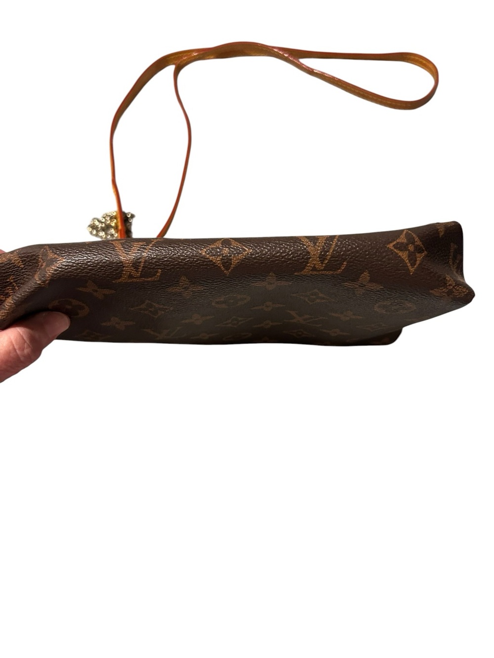 Louis Vuitton Monogram Crossbody Bag in Brown with Tan Strap - Picture 3 of 8